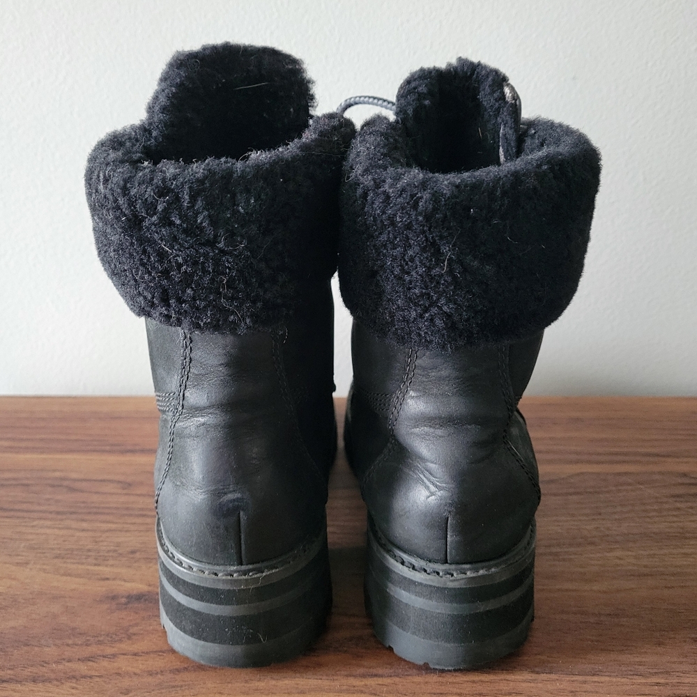 TIMBERLAND Courmayeur Valley lace up shearling lined leather ankle boots - Picture 5 of 12